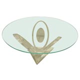 Coffee Table With Lucite Base 
Glass Top